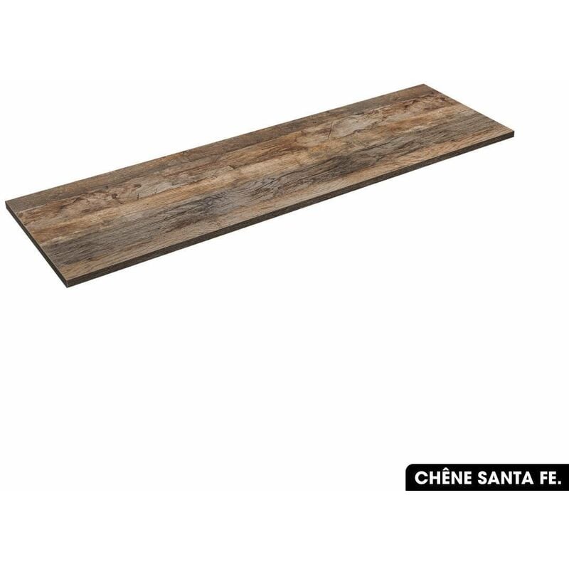Plan de vasque en bois CHÊNE SANTA FE L.160 x P.46 x H.2,5