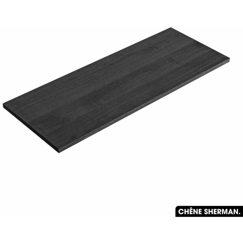 Plan de vasque en bois chêne sherman L.120 x P.46 x H.2,5 - Chêne de Sherman