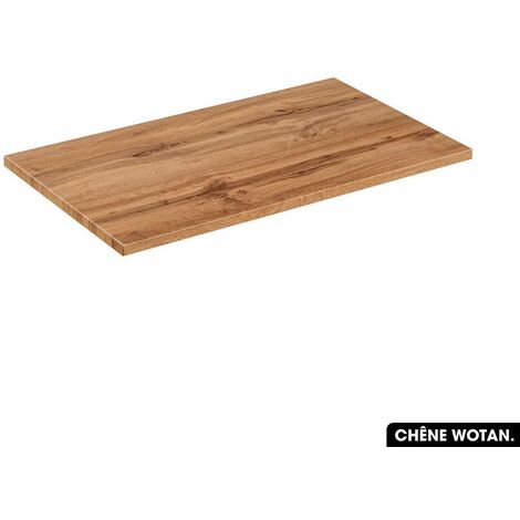 Plan de vasque en bois CHÊNE WOTAN L.80 x P.46,5 x H.2