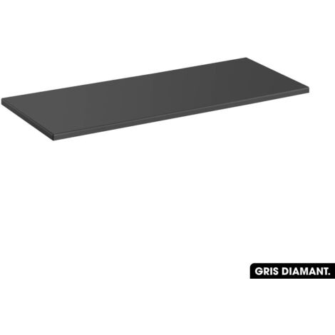 Plan de vasque en bois GRIS DIAMANT L.140 x P.47 x H.2,5