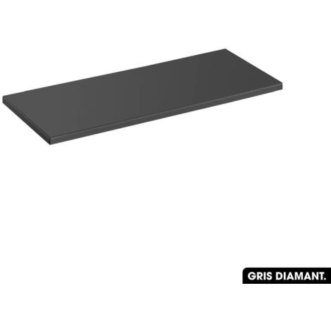 Plan de vasque en bois GRIS DIAMANT L.80 x P.47 x H.2,5