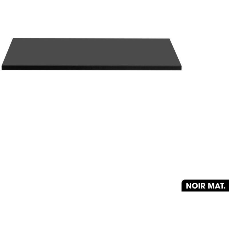 Plan de vasque en bois NOIR MAT L.80 x P.46,5 x H.2