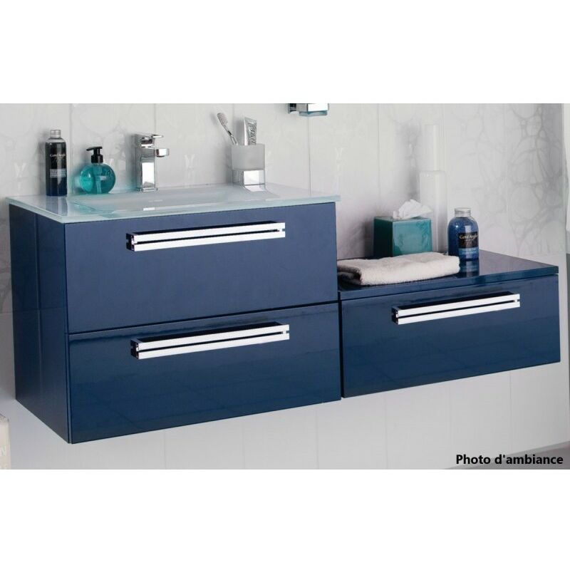 Plan pour Vasque à Poser Salle de Bain Alterna Séducta 60cm Bleu Pétrole - 3372860