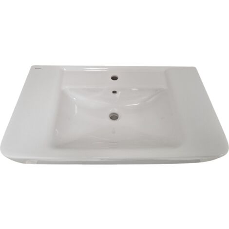 Plan Simple Vasque Céramique à Poser GEBERIT Blanc 85x48cm - GEBBL85