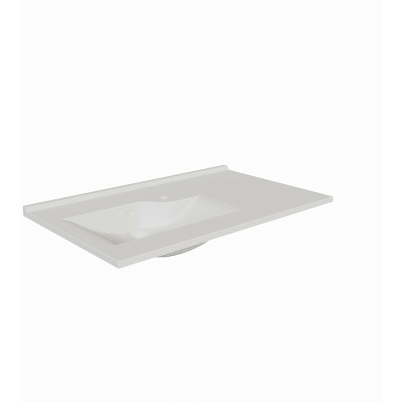 Plan simple vasque déportée à gauche resiloge - 90 cm