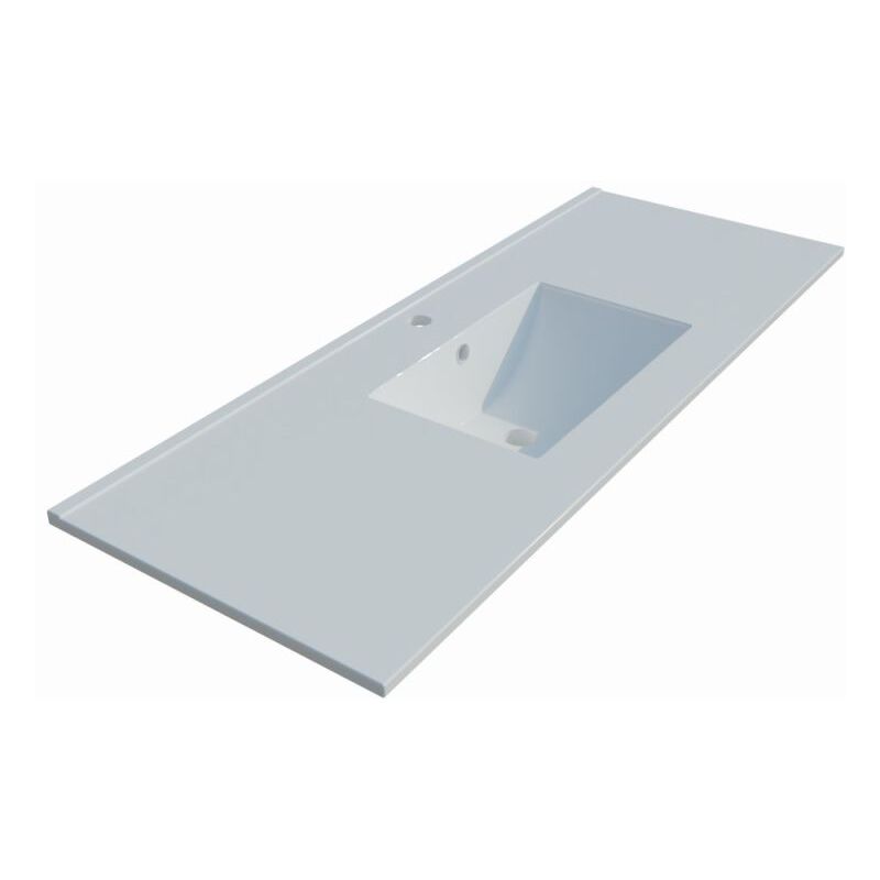 Plan vasque centrée en céramique ceratop - 120 cm