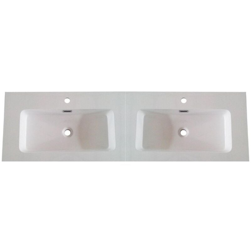 Plan vasque céramique Pour meuble 120cm - double vasque