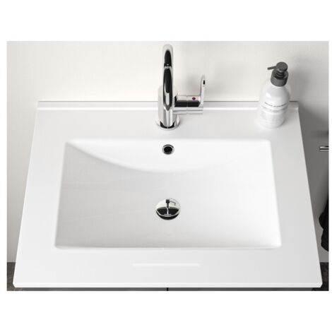 Plan Vasque NEOVA Primo en Céramique Blanc L70cm P46cm - A2310952