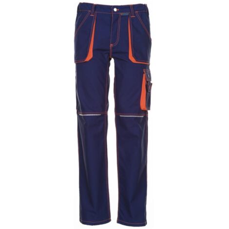 Planam Bundhose Basalt Neon marine/orange 44
