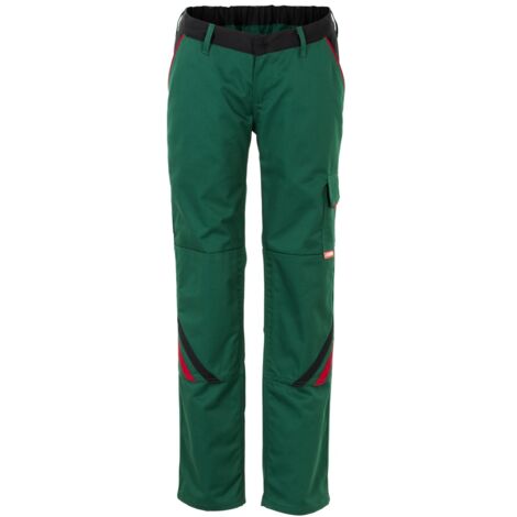 Planam Bundhose Highline Damen Gr. 38 grün/schwarz/rot