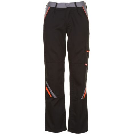 Planam Bundhose Visline, Gr. 38 schwarz/orange/zink