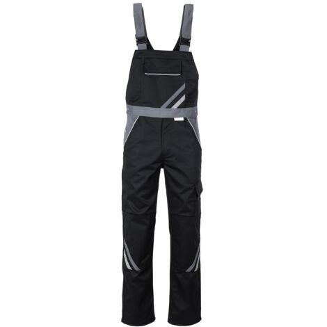 Planam Highline Latzhose schwarz/schiefer/zink 67