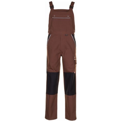 Planam Latzhose Canvas 320 Gr. 27 braun/schwarz