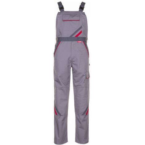 Planam Latzhose Highline Gr. 38 zink/schiefer/rot