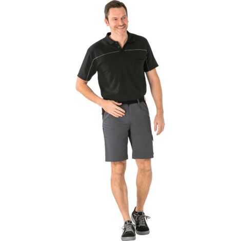 Planam Shorts Highline Gr. XL schiefer/schwarz/rot