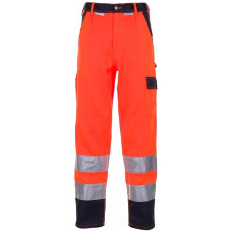 Planam Warnschutz Bundhose zweifarbig Gr. 70 orange/marine