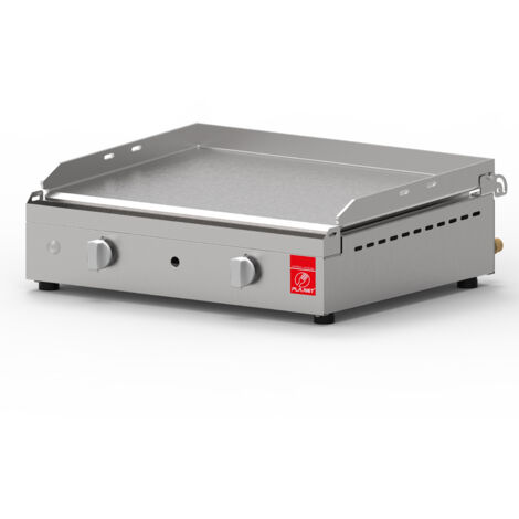 Plancha à gaz 2 brûleurs – Surface de cuisson 53x40 cm – Inox 304 alimentaire – Puissance 5600W – Allumage piezzo électronique – Plancha Planet