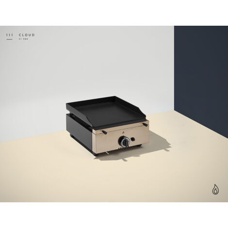 Plancha à Gaz Couleur Noire - 1 Brûleur - Plaque Lisse 10 mm - 400 x 455 x 230 mm - Pinha2