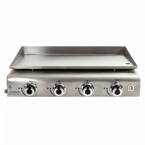 Plancha a gaz Delicia 4 feux a poser en inox- 70x35,5cm