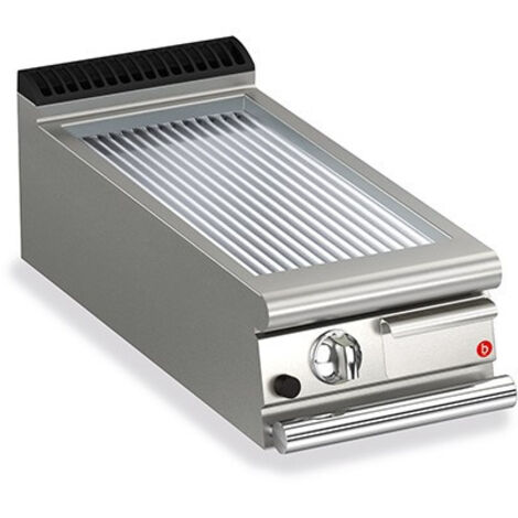 Plancha à gaz - Plaque rainurée 17,3 dm² - P 700 - Chromée - Baron