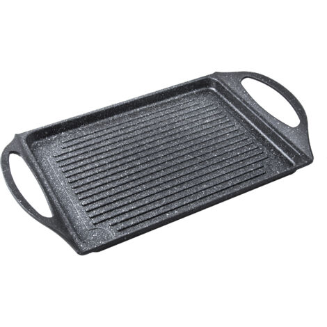 PLANCHA ALUMINIO FUNDIDO PIEDRA RAYADA 28x22CM