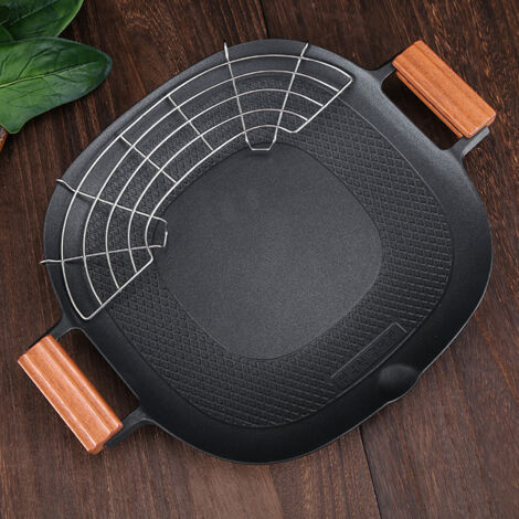 Plancha antiadherente con revestimiento de secado rápido y placa de inducción para uso interior y exterior, ideal para acampar.