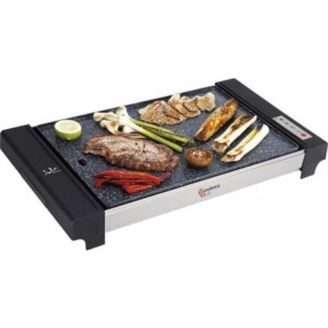 Plancha de asar cocina 1600W regulable HOMCOM 53,5x31x8 cm negro