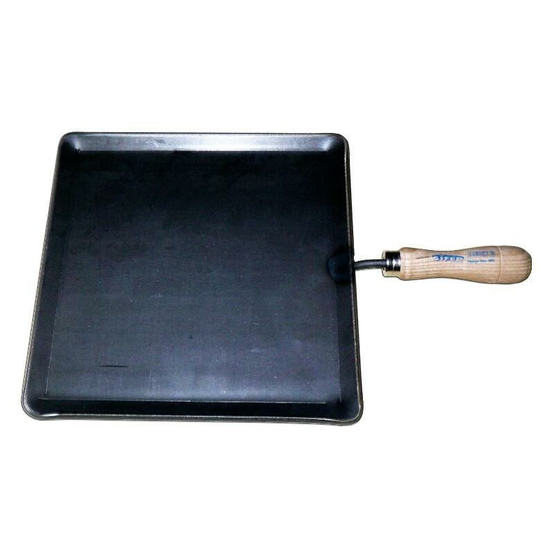

MIBRICOTIENDA plancha asar acero 4 mm con 1 mango de madera 25 x 20