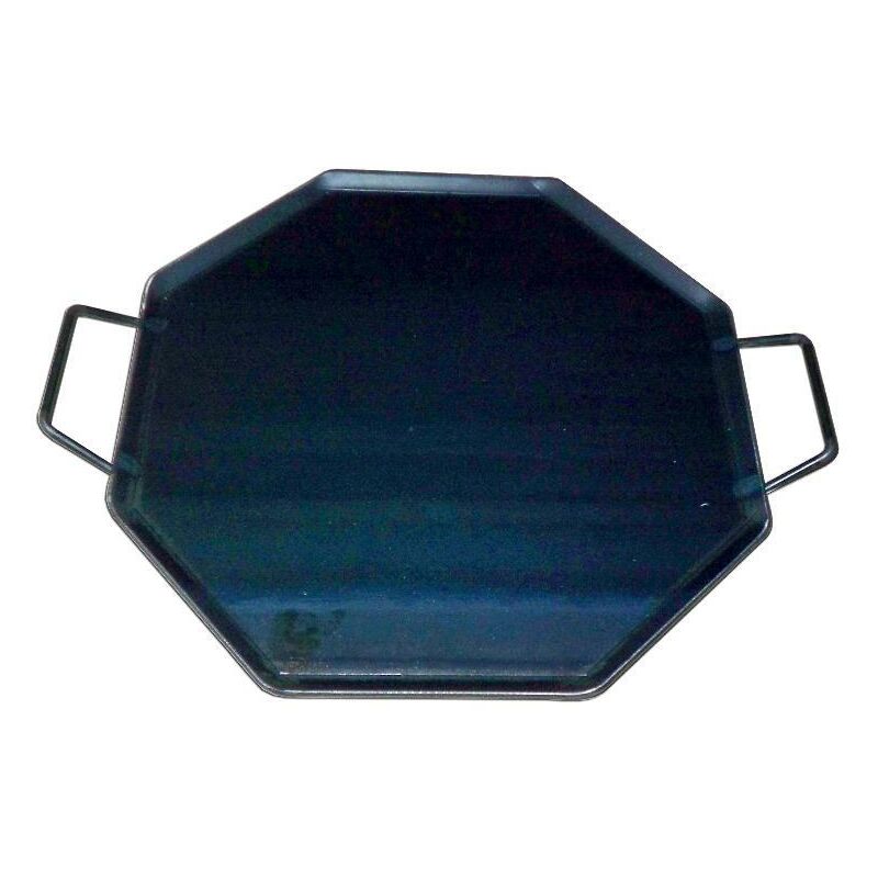 

MIBRICOTIENDA plancha asar acero 4 mm con 2 asas de metal octogonal 45 x 45