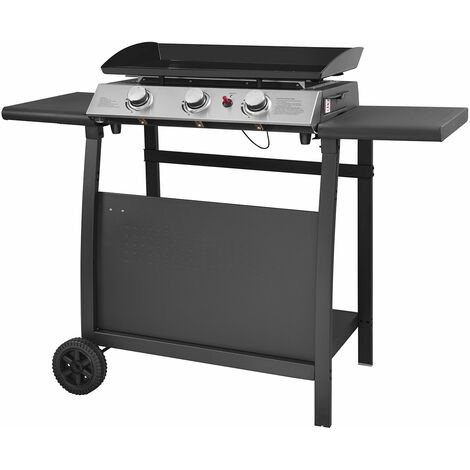 Plancha au gaz SÉVILLE - 3 brûleurs 7,5kW + chariot