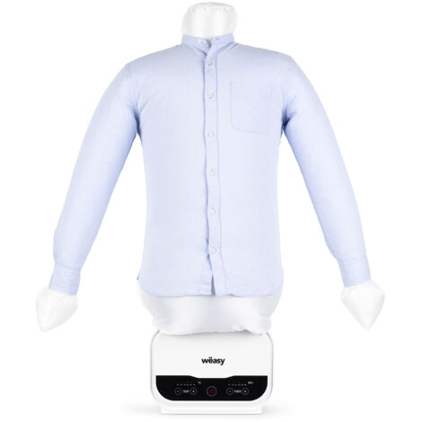 HKOENIG Wëasy IRO320 Maniquí Secado Automático Magic Pressing para Camisas, Plancha A Vapor, 1200W, hasta 130ºC, Planchado Perfecto, Blanco, plástico