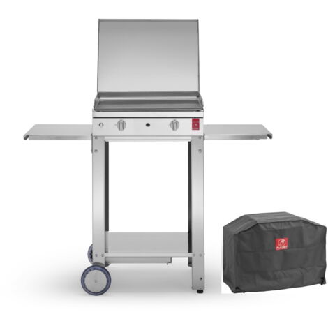 Plancha CHEF 55 Lisse + Chariot Ouvert + Couvercle + Housse PLANET