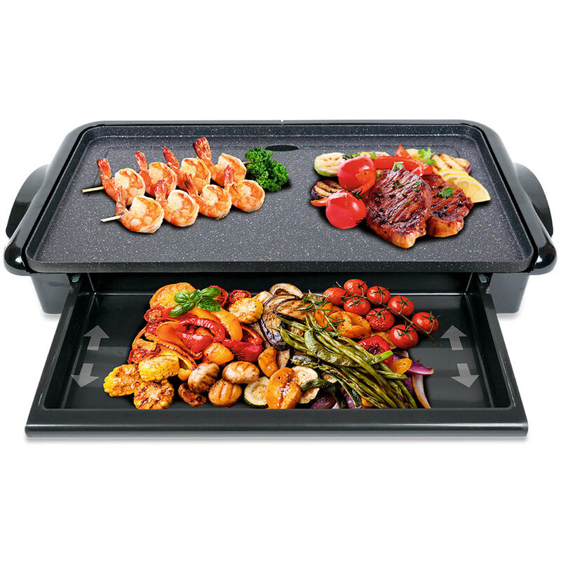 

Plancha de Asar con acabado de Piedra 2000W - 26 x 46cm, Libre de PFOA