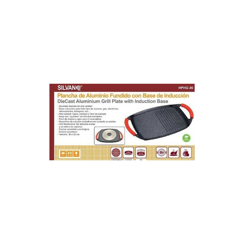 

Plancha de Asar de Aluminio Fundido 36 x 23cm