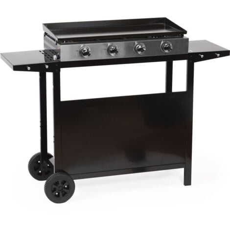 HAPPY GARDEN Plancha de gas MÉRIDA 4 quemadores 8kW + carrito