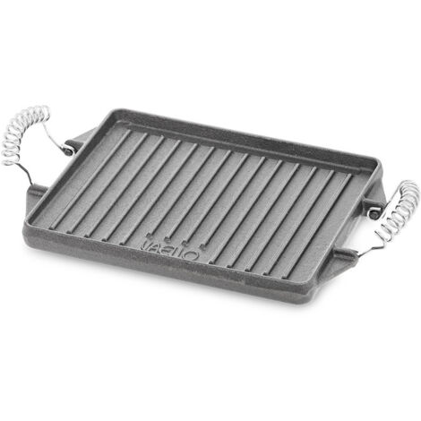 Plancha de hierro fundido rectangular 27x21cm Vaello