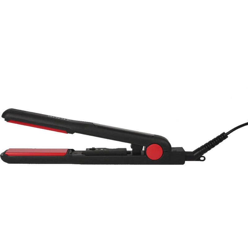 

Plancha de pelo 30W con placa de Aluminio y revestimiento cerámico, Negro
