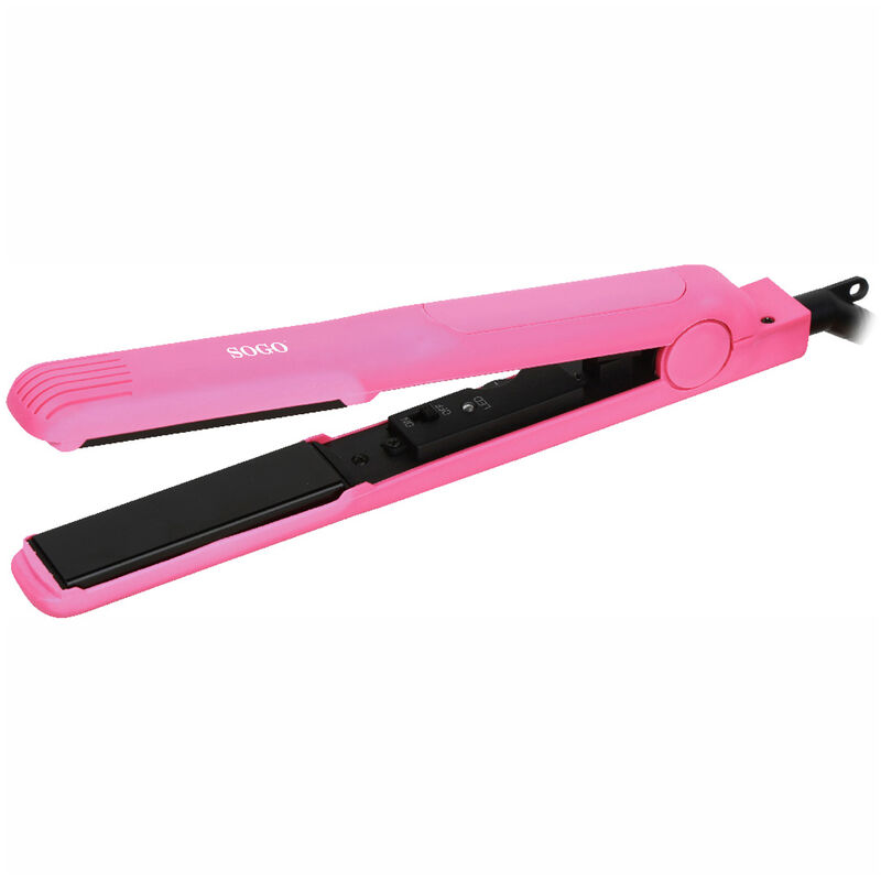 

Plancha de pelo 30W con placa de Aluminio y revestimiento cerámico, Rosa