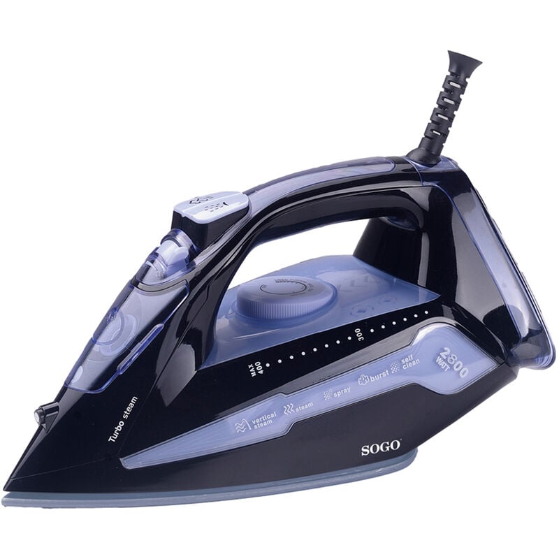

Sogo - Plancha de vapor cerámica 2800W - Gran potencia, Auto-lavado, Lavanda