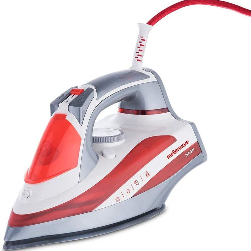 

Plancha de Vapor Pro Steam 3.0, 3000 W, Plástico, Rojo/Blanco - Mellerware