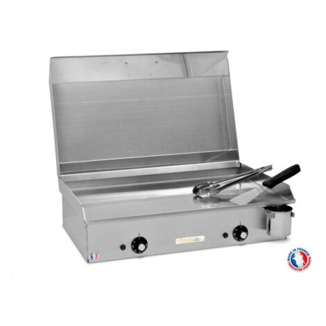 Plancha électrique 2400W – Inox alimentaire – Surface de cuisson 64 x 40 cm – Couvercle et accessoires inclus – Pour 10 personnes