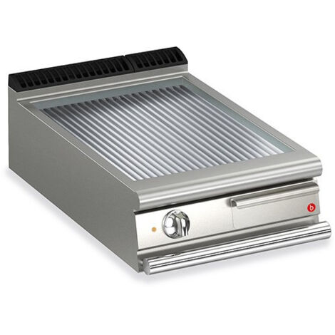 Plancha électrique à poser - Plaque rainurée 27,5 dm² - P 700 - 7,5 kW - Baron