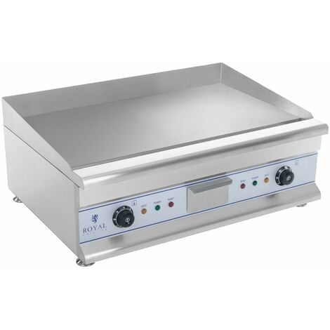 Plancha électrique lisse - 75cm - 2 x 3.2kW acier inox professionnel