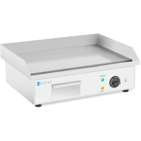 Plancha Électrique Professionnelle Plaque De Cuisson Lisse En Fer 55x35x1cm 3kW