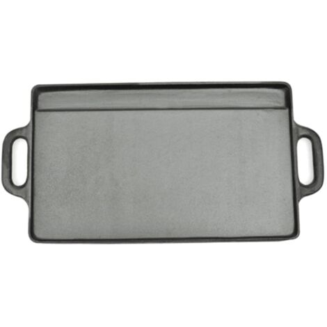 Plancha en fonte réversible 2 pcs 38x23 cm CFW457583