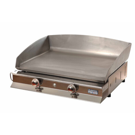 Plancha Gaz 2 Feux FERIA Plaque Inox - Plancha Tonio