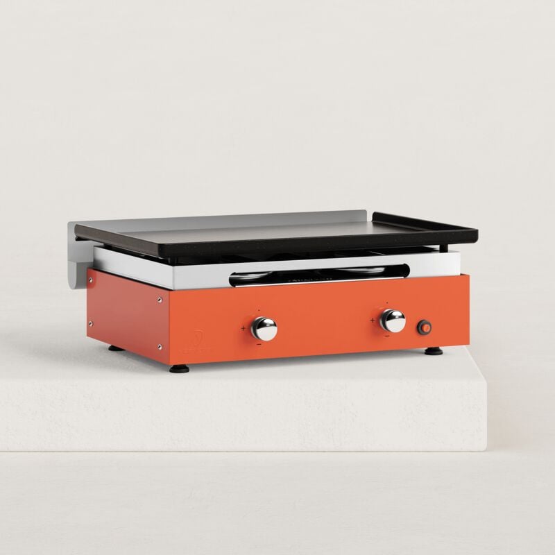 Plancha gaz Créative 2 feux acier émaillé