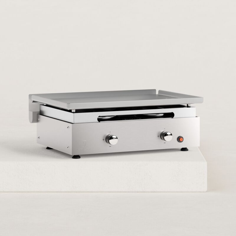 Plancha gaz Créative 2 feux acier laminé