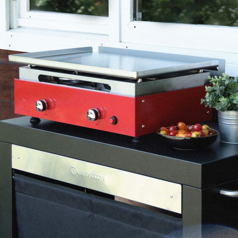 Plancha gaz Créative 2 feux inox