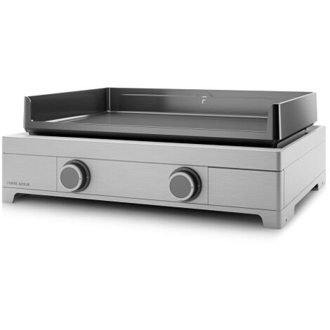PLANCHA GAZ FONTE EMAILLEE MODERN  60CM CAISSON INOX